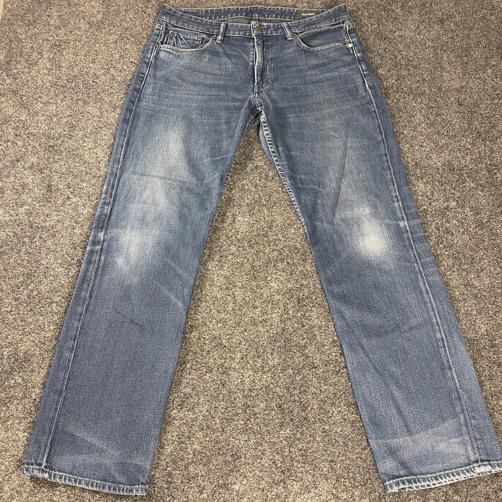 Bonobos The Blue Jean Straight Fit Mens 35x32 Medium Wash Stretch Denim